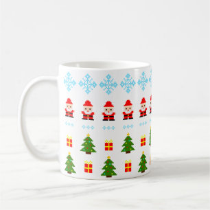 Pixel Art Christmas Coffee Mug