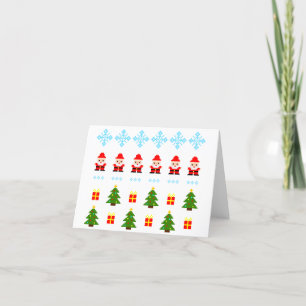 Pixel Art Christmas Holiday Card