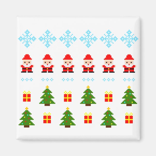 Pixel Art Christmas Magnet (Front)