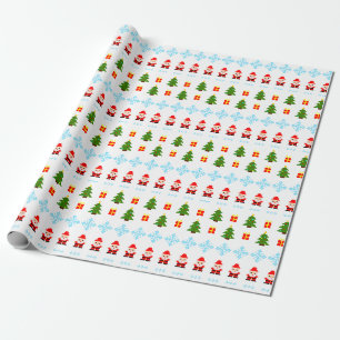 Pixel Art Christmas Wrapping Paper