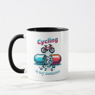 Pixel Art Cycling Mug