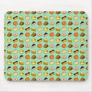 Pixel Art Delicious Cakes Pattiserie Pattern Mouse Mat