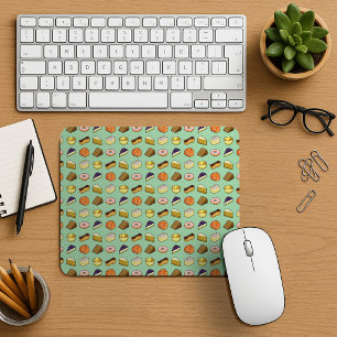 Pixel Art Delicious Cakes Pattiserie Pattern Mouse Mat