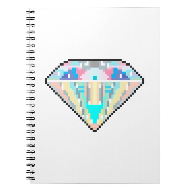 Pixel art diamond gem notebook (Front)