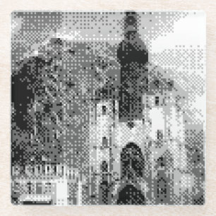 pixel art dinant glass coaster