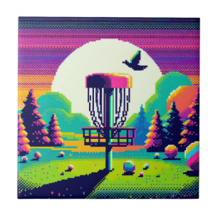 Pixel Art Disc Golf Course Tile
