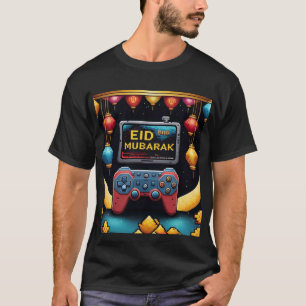 Pixel Art Eid Mubarak Gaming-Themed tshirt