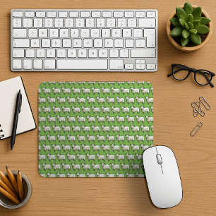 Pixel Art Flock of Sheep Pattern Mouse Mat