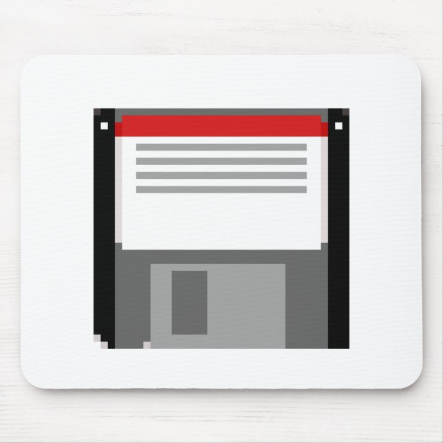 Pixel art floppy disc mouse mat (Front)
