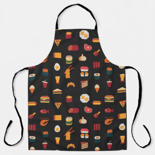 Pixel art food, seamless texture. apron