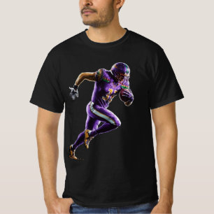 Pixel Art Football Player Silhouette  T-Shirt