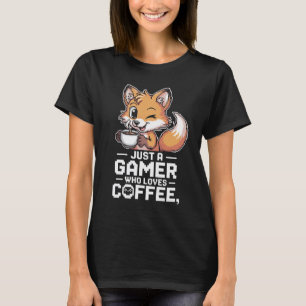 Pixel Art Fox Gamer Shirt Just A Gamer Who Loves C