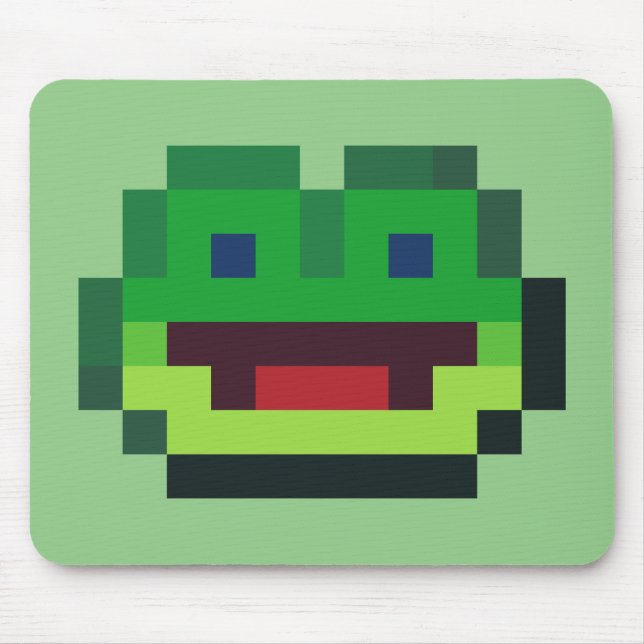 Pixel Art Frog Mouse Pad (Front)