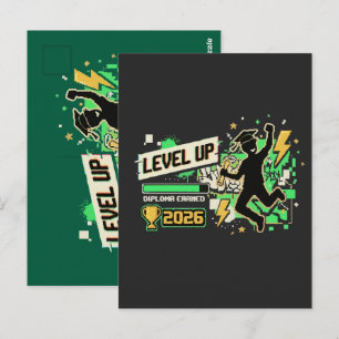 Pixel Art Graduation 2026 Level Up Postcard