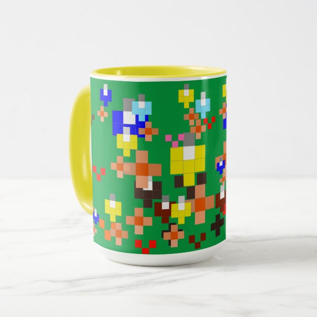 Pixel Art Impressionism - Summer Mugs (Front Left)