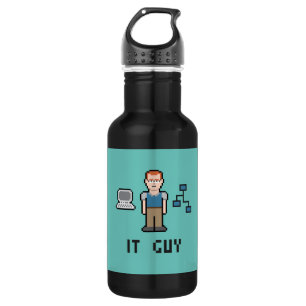 Pixel Art IT Guy 532 Ml Water Bottle
