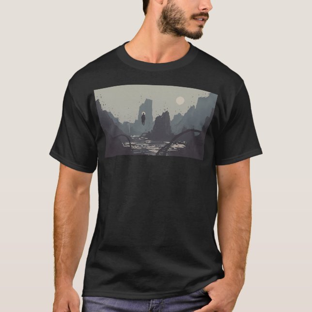 Pixel Art Landscape 001 T-Shirt (Front)