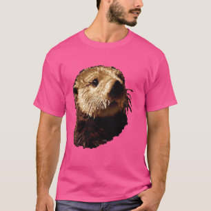 Pixel Art Lover - Sea Otter Dad Mum T-Shirt