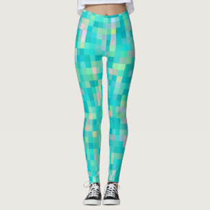 Pixel Art Multicolor Pattern Leggings