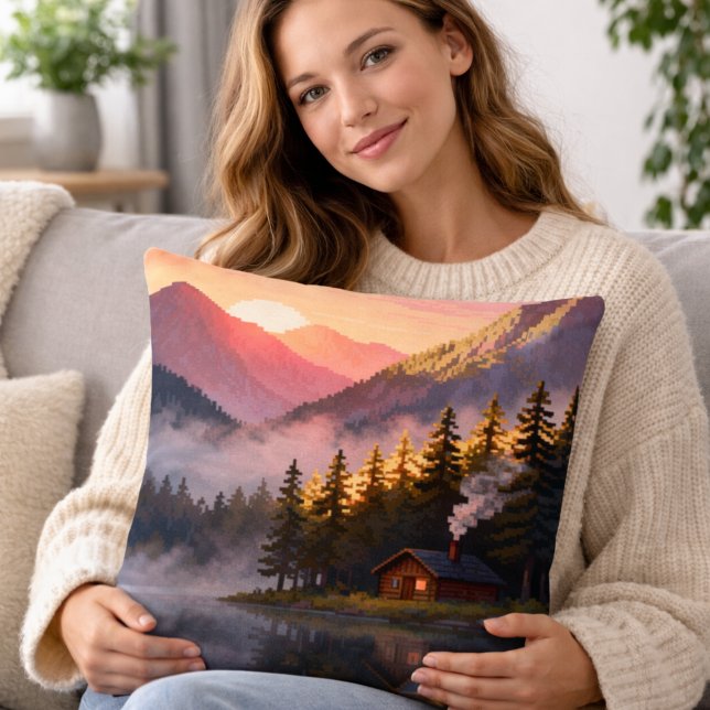 Pixel Art Nature Landscape Cushion (Creator Uploaded)