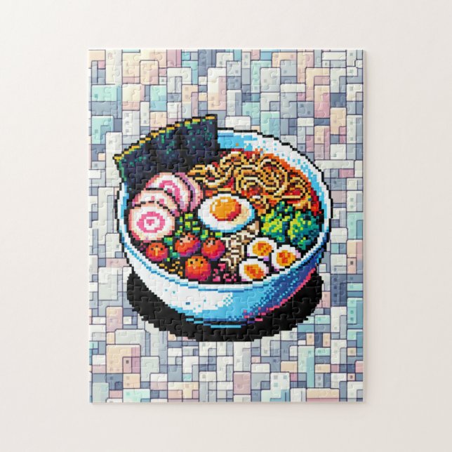 Pixel Art Ramen Noodles  Jigsaw Puzzle (Vertical)