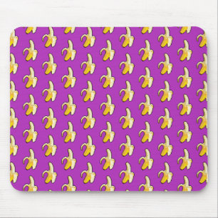 Pixel Art Ready To Eat Yellow Banana Pattern Mouse Mat