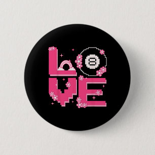 Pixel Art Retro 60s 70s Style Hippie Outfit Love B 6 Cm Round Badge