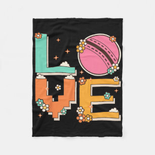 Pixel Art Retro 60s 70s Style Hippie Outfit Love C Fleece Blanket