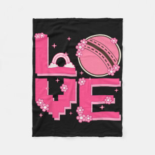 Pixel Art Retro 60s 70s Style Hippie Outfit Love C Fleece Blanket