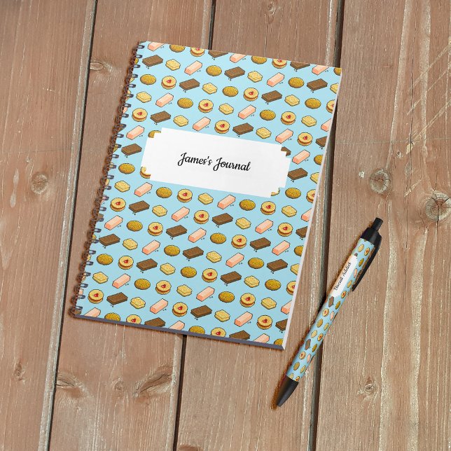 Pixel Art Tasty Cookie Biscuit Pattern Notebook (Creator Uploaded)