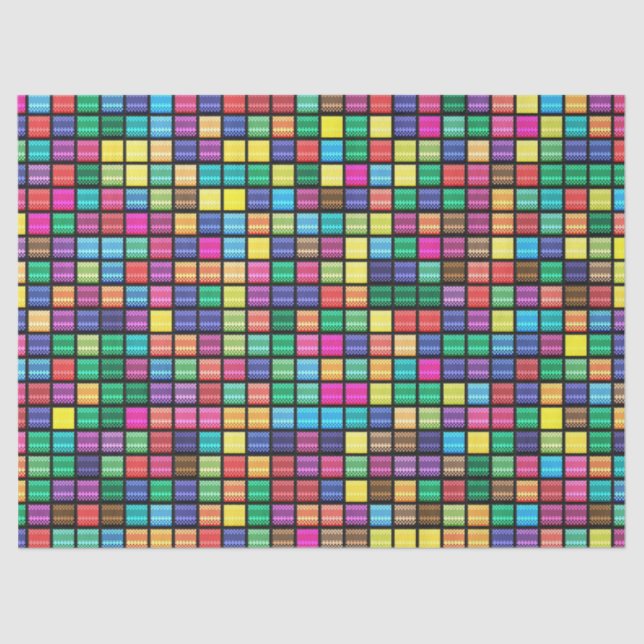 Pixel art videogaming tissue paper (Front)