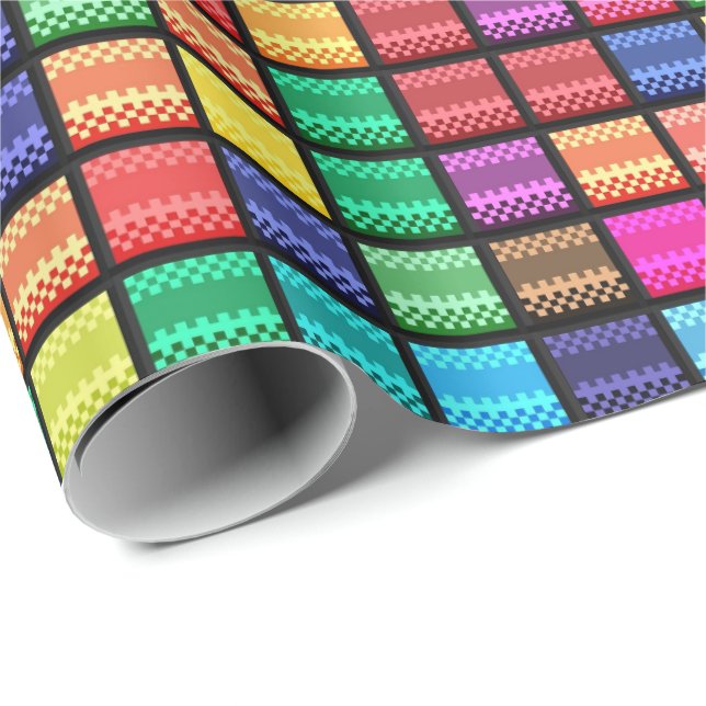 Pixel art videogaming wrapping paper (Roll Corner)