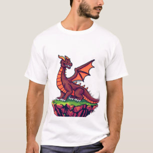 Pixel Art Vintage Dragon T-Shirt