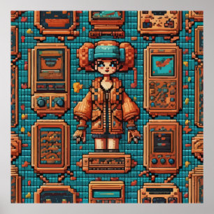 Pixel artwork poster