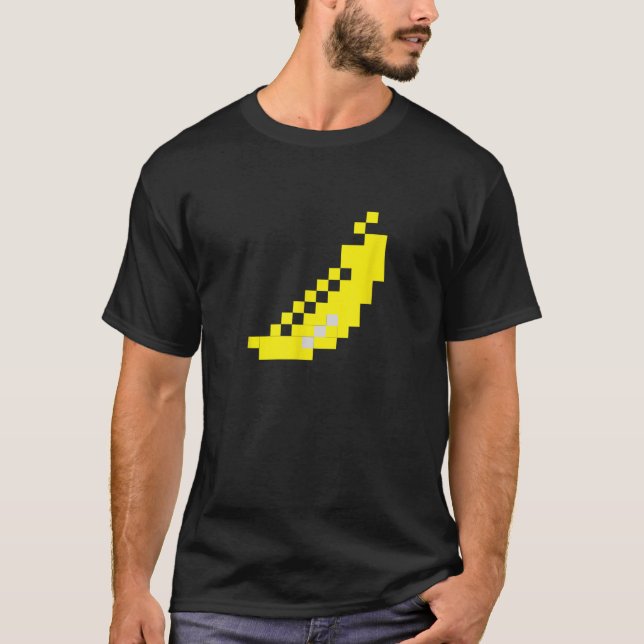 Pixel Banana 80s Video Game Halloween Group Costum T-Shirt (Front)