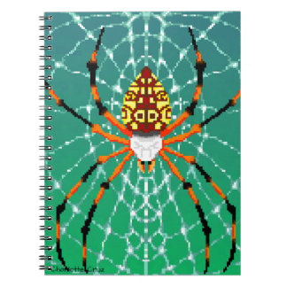 Pixel banana spider notebook