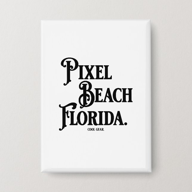 Pixel Beach Florida Button (Front)