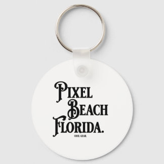 Pixel Beach Florida T-Shirt Key Ring
