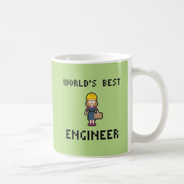 Pixel Best Female Engineer Coffee Mug (Right)