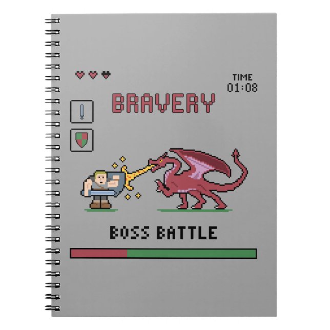 Pixel Boss Batte Notebook (Front)