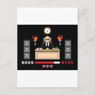 Pixel 'Boss' Design - GeekShirts Postcard