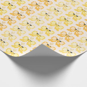 Pixel Bow In High Heels Pattern Wrapping Paper