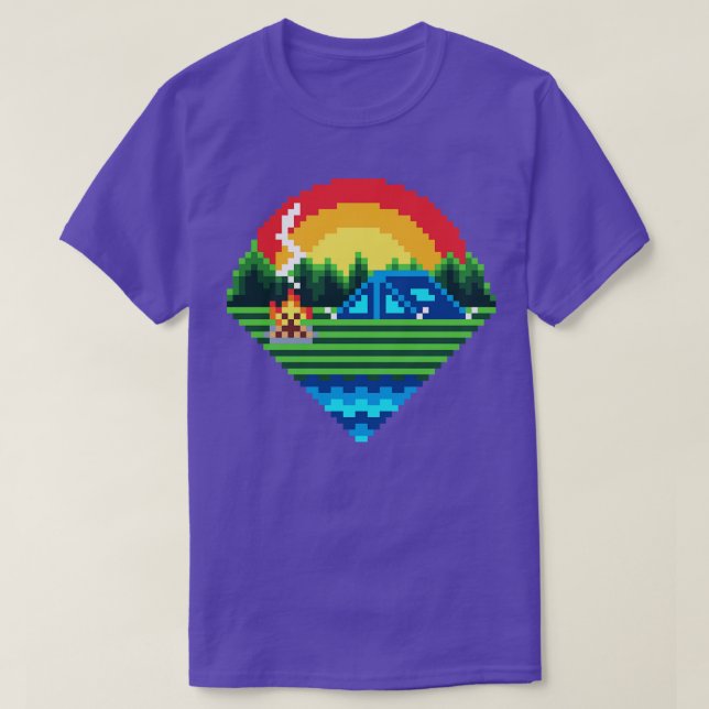Pixel Camping T-Shirt (Design Front)