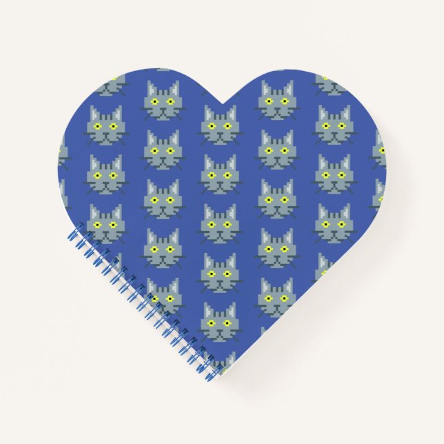 Pixel Cat Pattern Notebook (Front)