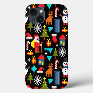 Pixel Christmas iPhone 13 Case
