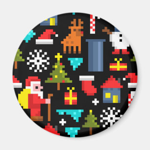 Pixel Christmas Magnet