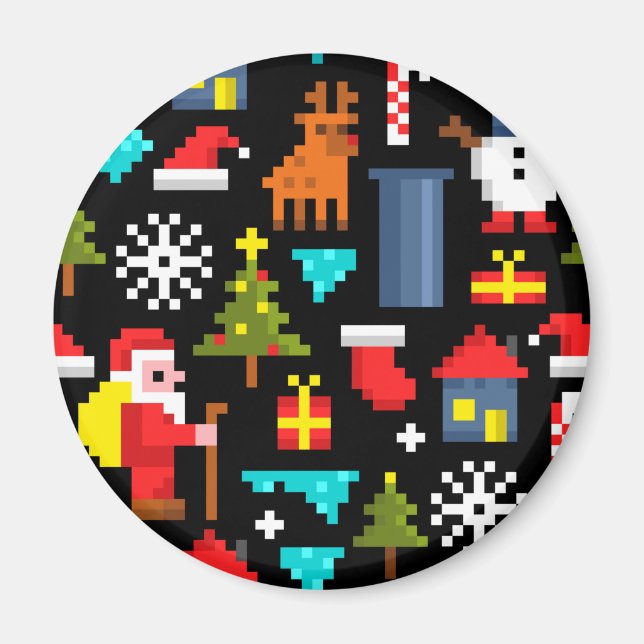 Pixel Christmas Magnet (Front)