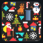 Pixel Christmas Square Sticker<br><div class="desc">-</div>