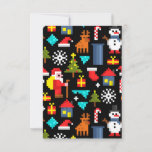 Pixel Christmas Thank You Card<br><div class="desc">-</div>