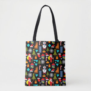 Pixel Christmas Tote Bag
